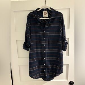 Striped Button-Up Dress